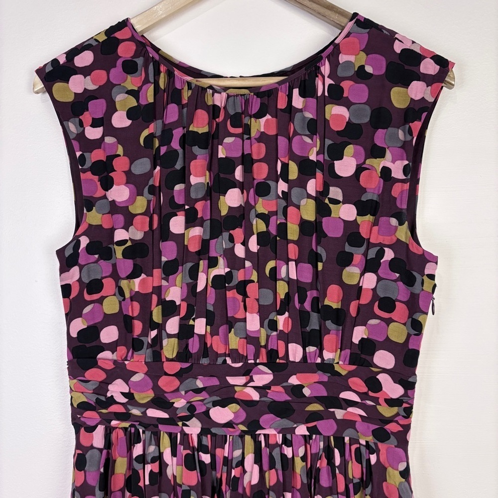 Boden Pink Purple Polka Dot Selina Midi Dress - Picture 6 of 11